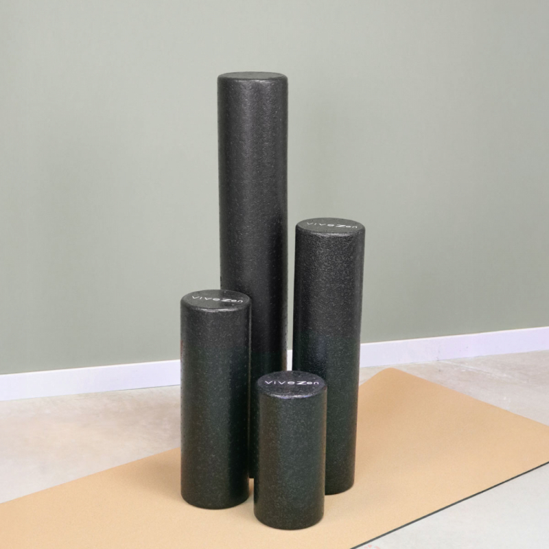 Rouleau de yoga - 30 x 15 cm - Noir