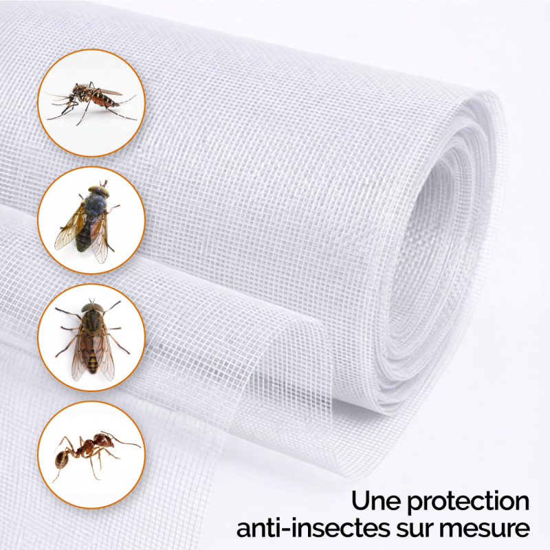 Moustiquaire découpable - 120 x 250 cm - Blanc