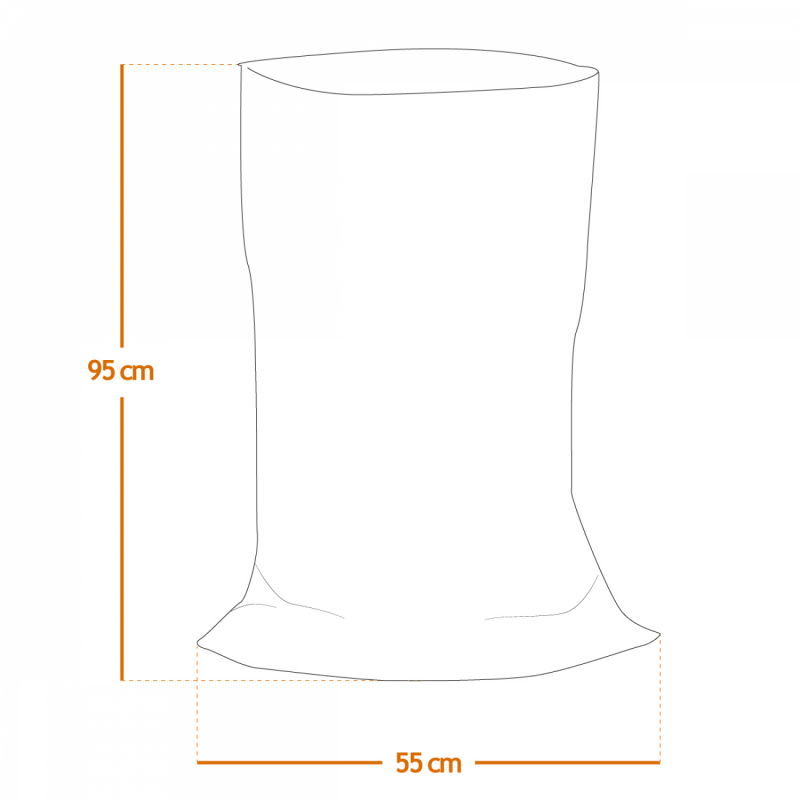 Lot de 20 sacs de gravats - 55 Kg - Blanc