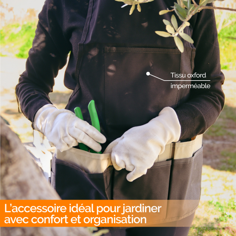 Tablier de jardinage - Noir