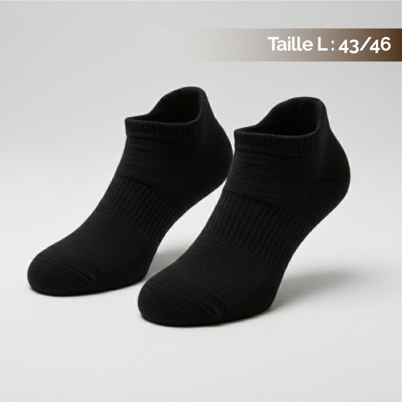 Lot de 8 paires de chaussettes antidérapantes - L - Noir