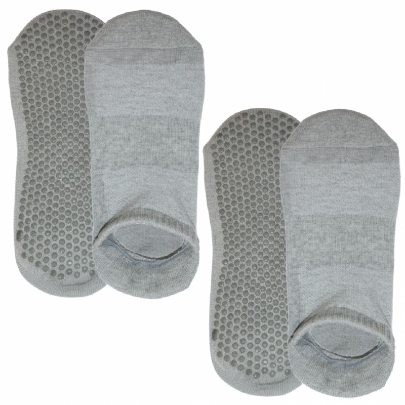 Lot de 2 paires de chaussettes antidérapantes - XL - Gris