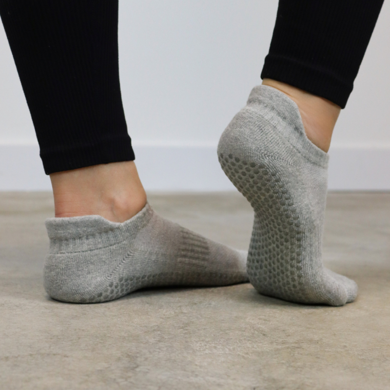 Lot de 2 paires de chaussettes antidérapantes - S - Gris