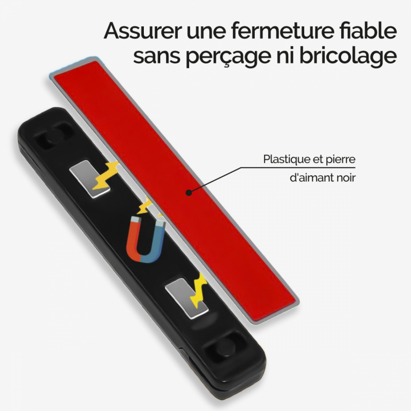Lot de 24 aimants magnétiques pour moustiquaire - Noir