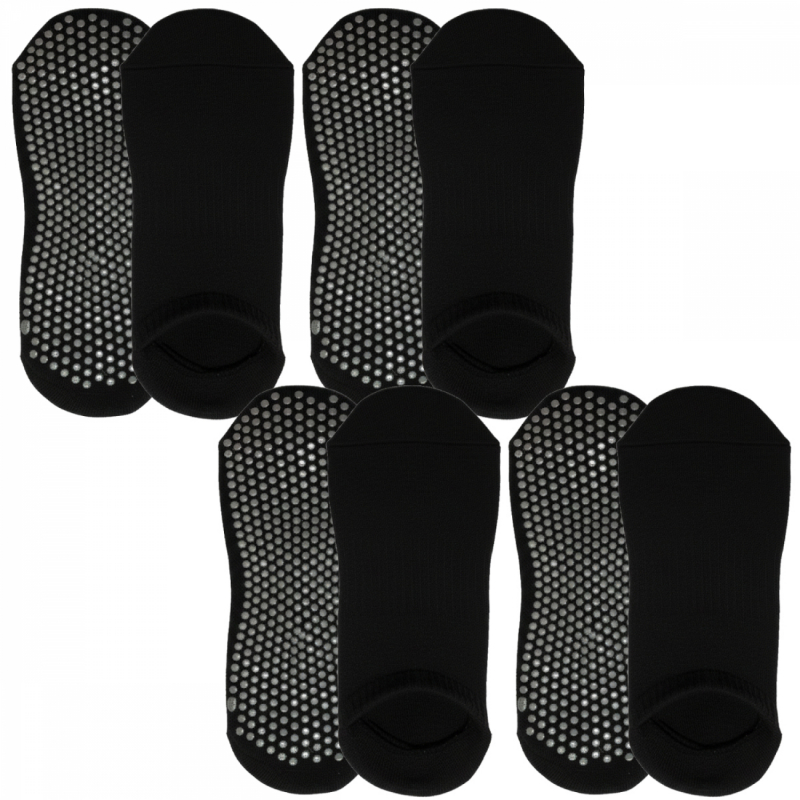 Lot de 4 paires de chaussettes antidérapantes - L - Noir