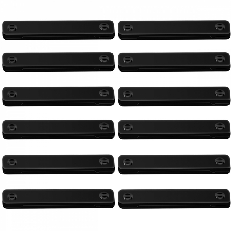 Lot de 12 aimants magnétiques pour moustiquaire - Noir