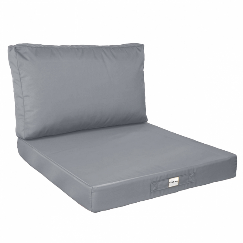 Coussins pour salon de jardin déhoussables - 50 x 50 cm - Gris clair