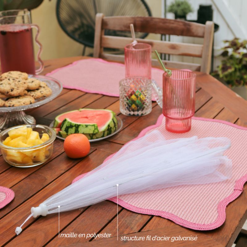 Lot de 2 cloches alimentaires pliables - 44 x 44 cm
