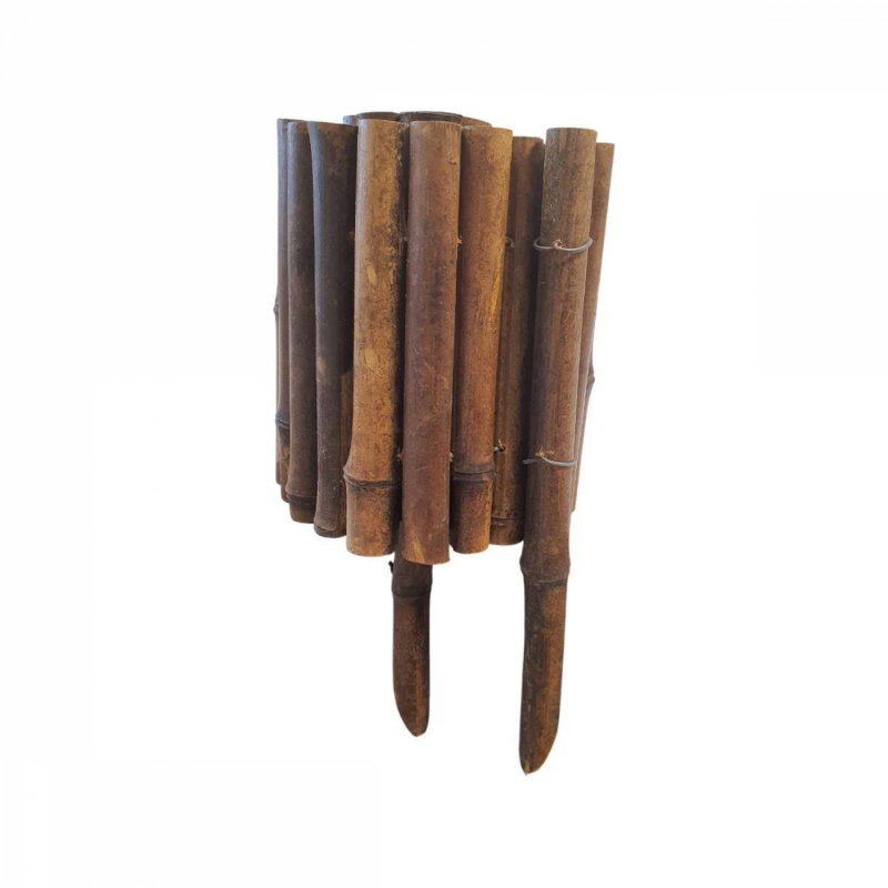 Bordure à planter en bambou foncé - 100 x 20 cm