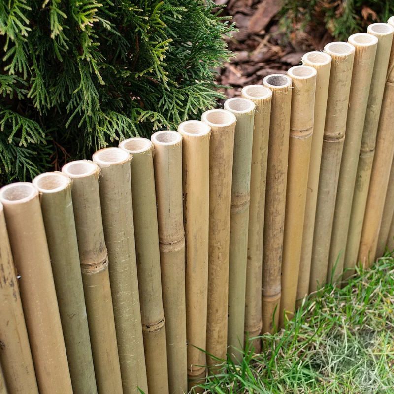 Bordure à planter en bambou clair - 100 x 20 cm