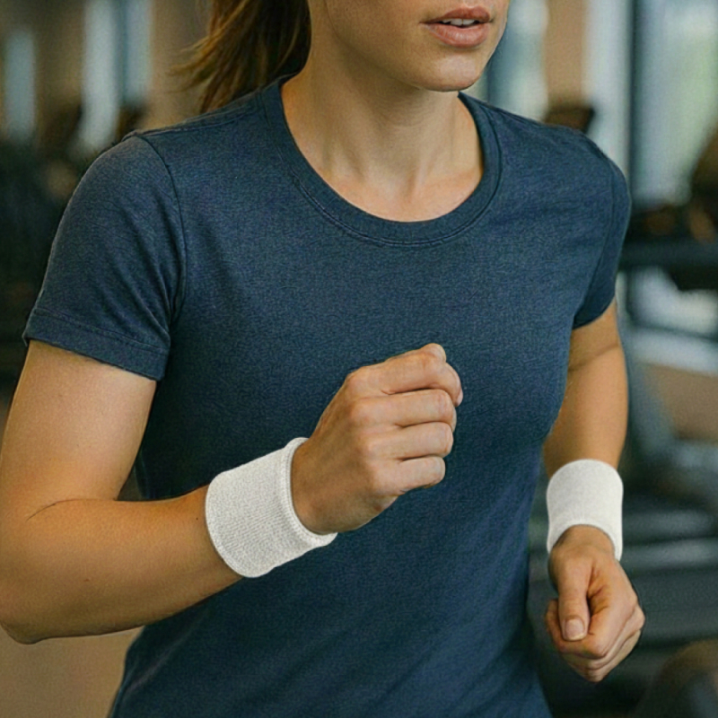 Lot de 2 poignets de sport - Blanc