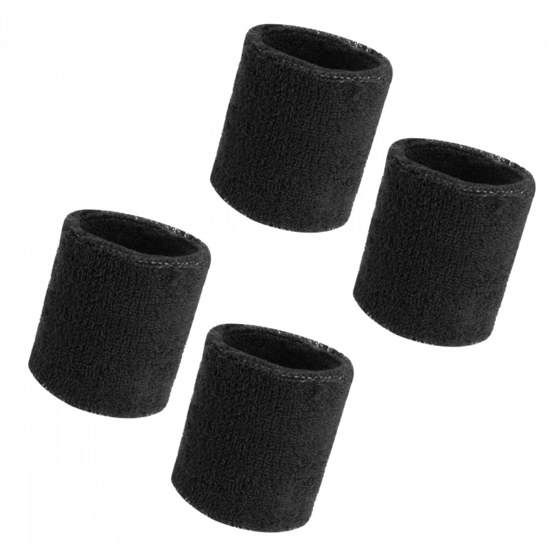 Lot de 4 poignets de sport - Noir