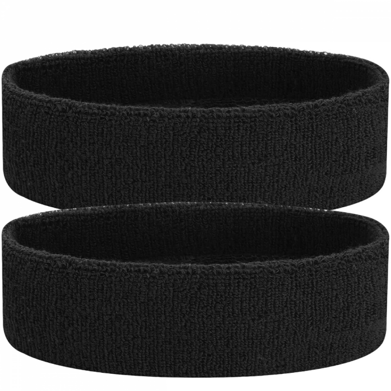 Lot de 2 bandeaux de sport - Noir