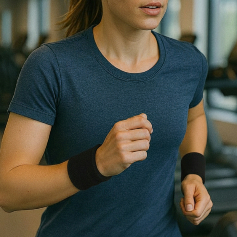 Lot de 2 poignets de sport - Noir