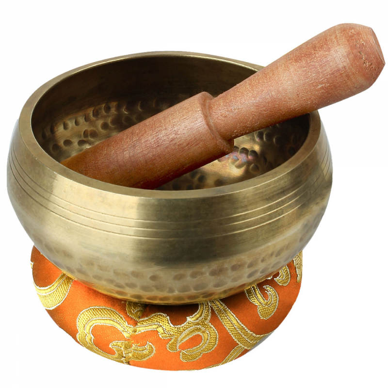 Kit de bol chantant tibétain - Diam 10 cm - Orange
