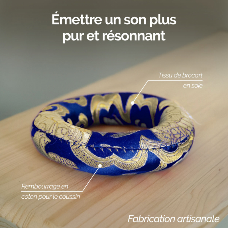 Kit de bol chantant tibétain - Diam 10 cm - Bleu foncé