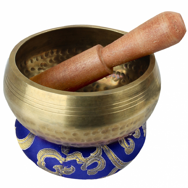 Kit de bol chantant tibétain - Diam 10 cm - Bleu foncé