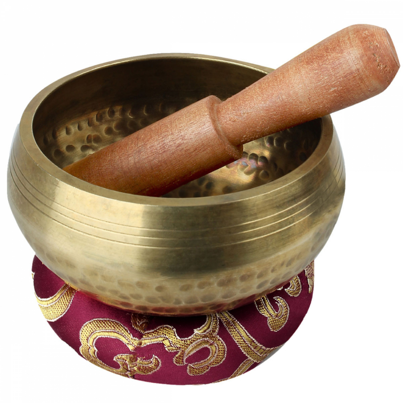 Kit de bol chantant tibétain - Diam 10 cm - Violet
