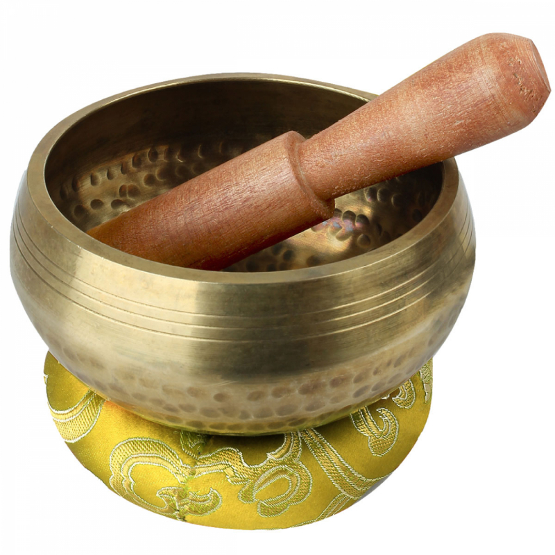 Kit de bol chantant tibétain - Diam 10 cm - Jaune