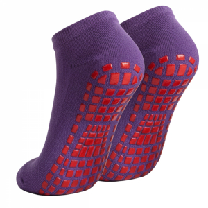 Lot de 2 paires de chaussettes antidérapantes - Enfant - M - Violet