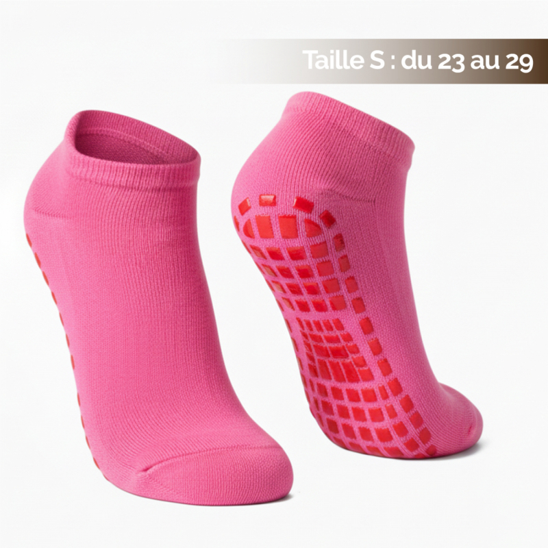 Lot de 2 paires de chaussettes antidérapantes - Enfant - S - Rose