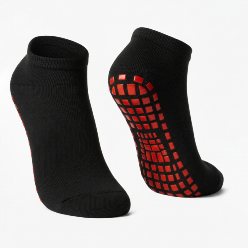 Lot de 8 paires de chaussettes antidérapantes - Enfant - S - Gris et noir