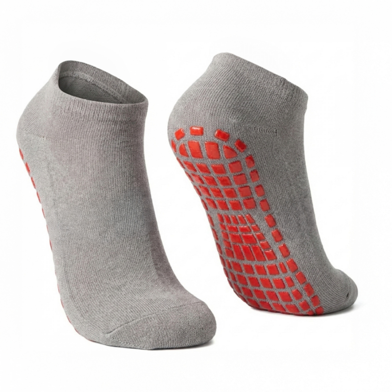 Lot de 2 paires de chaussettes antidérapantes - Enfant - S - Gris