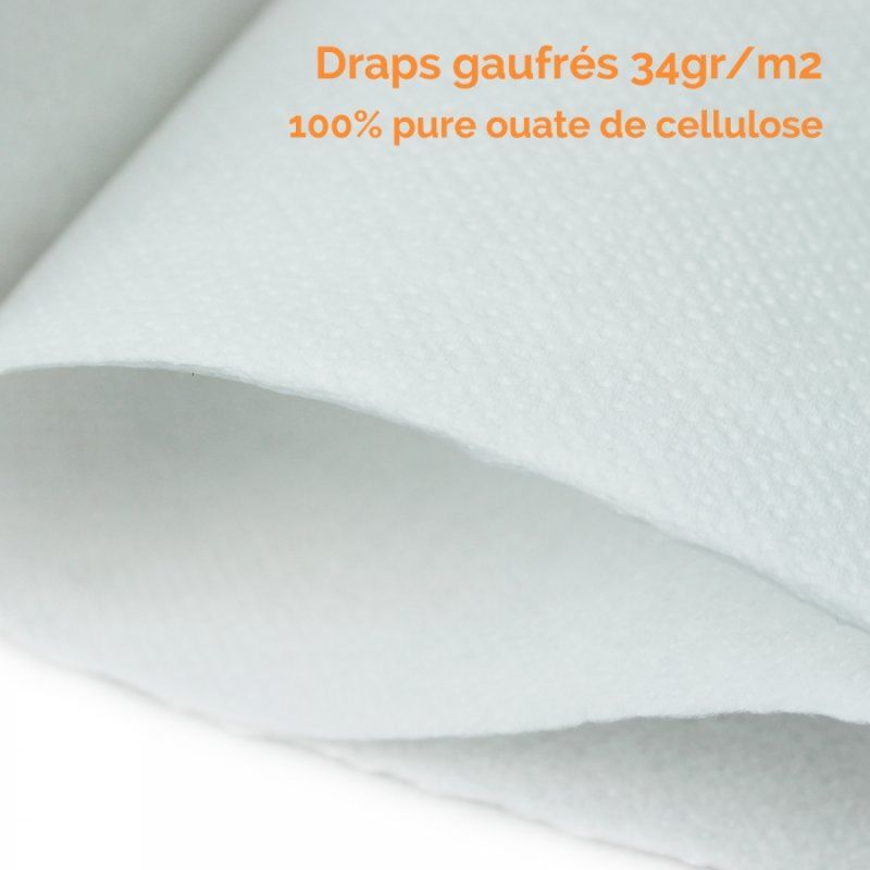 Drap d'examen gaufré - 50cm x 46m - 34g/m2