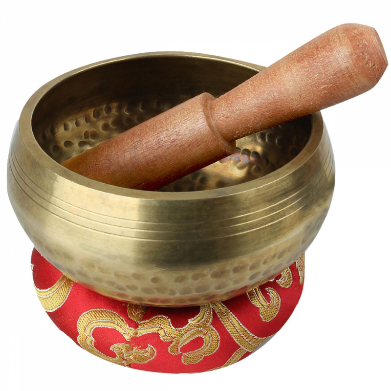 Kit de bol chantant tibétain - Diam 10 cm - Rouge