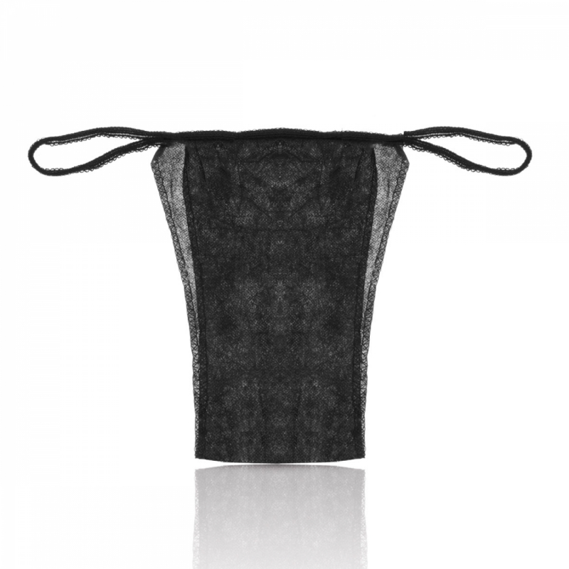Lot de 100 strings femme jetables - Noir