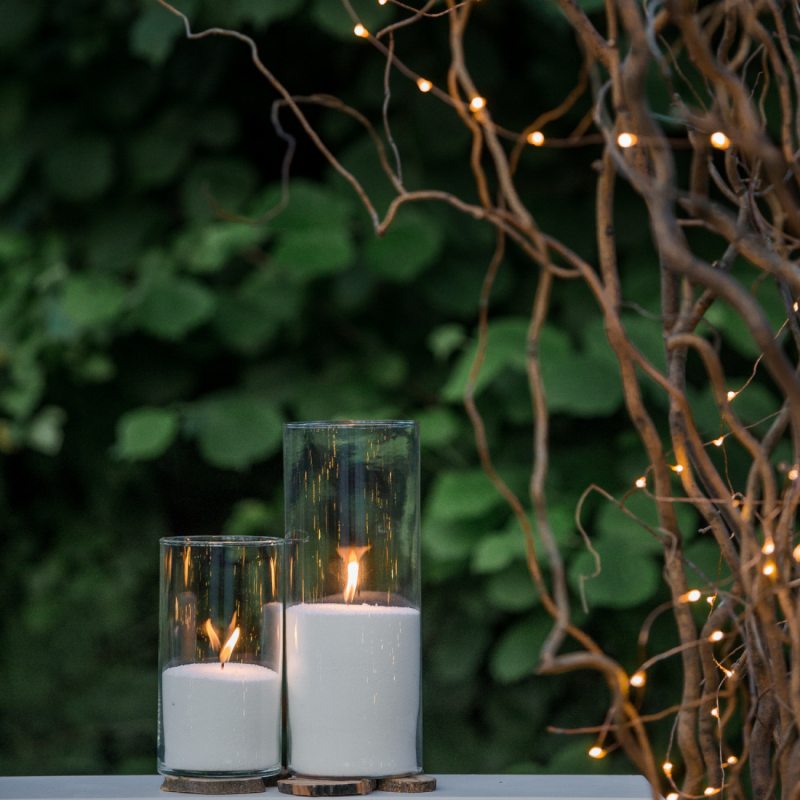 Lot de 2 guirlandes lumineuses solaires LED - 12 m - Blanc chaud