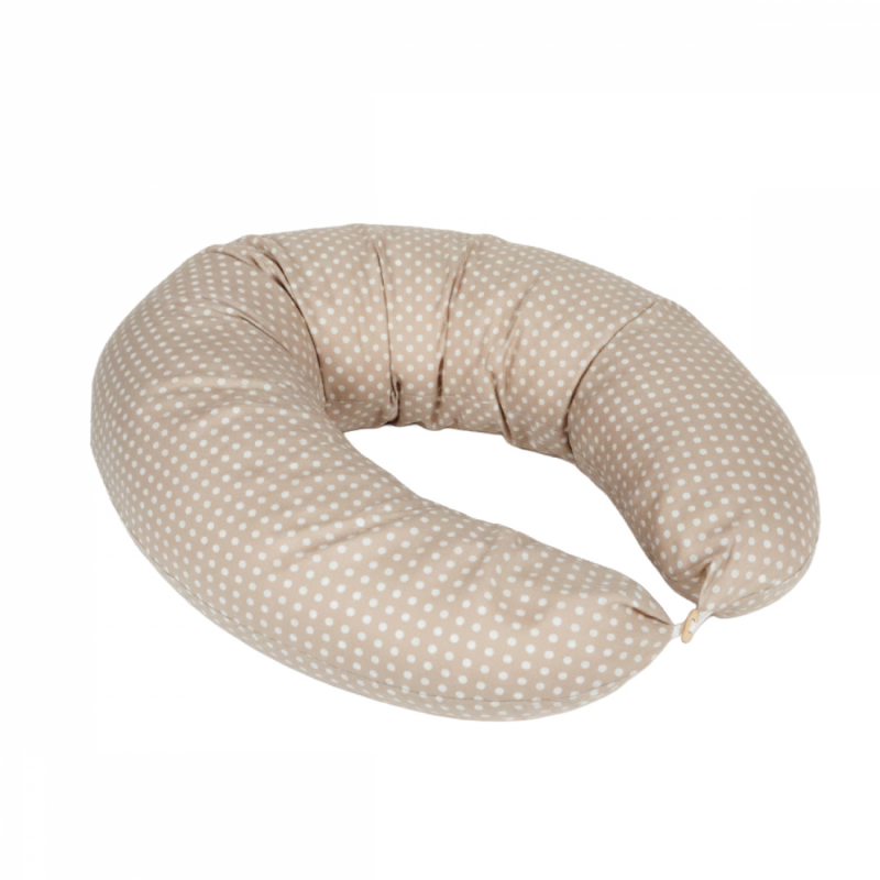 Coussin d'allaitement Douceur - 170 cm - Beige pois