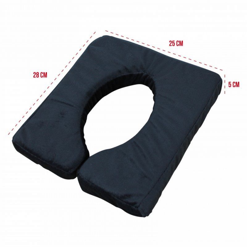 Coussin de face à mémoire de forme 5cm - Noir