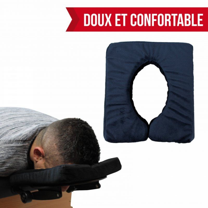 Coussin de face à mémoire de forme 5cm - Noir