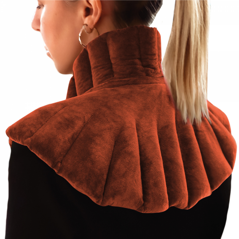 Coussin chauffant pour épaules et cou - Terracotta