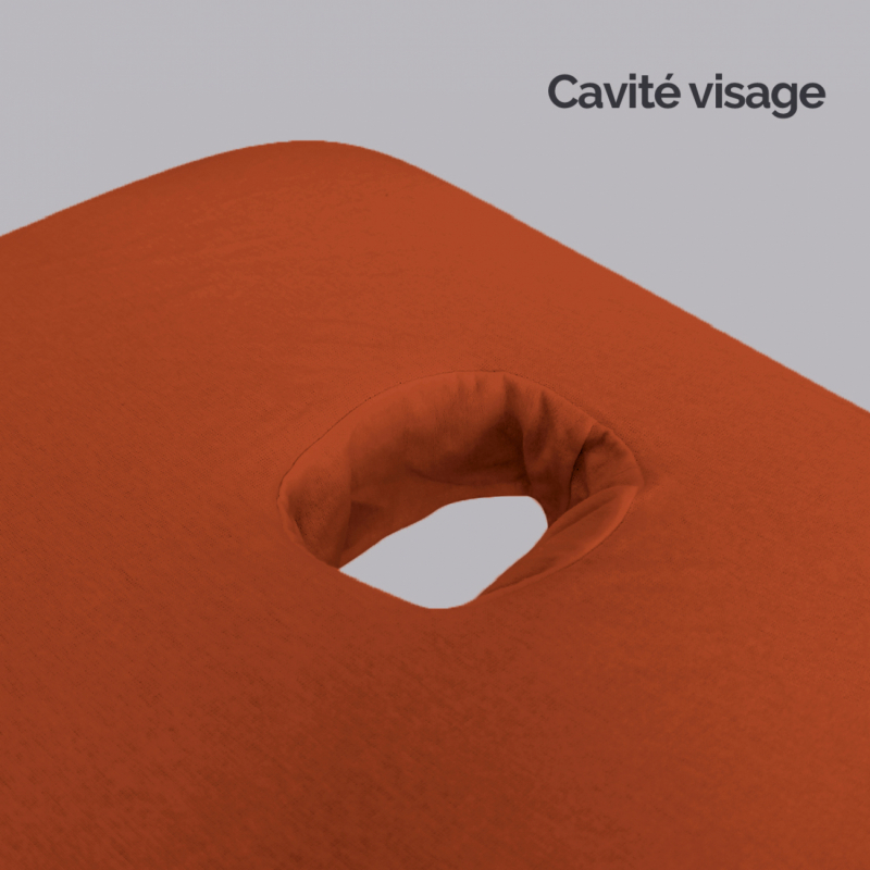 Drap-housse pour table de massage - Éponge - Terracotta