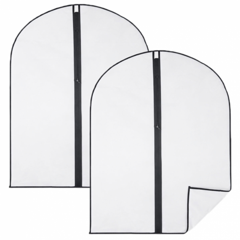 Lot de 2 housses pour vêtements - 60 x 80 cm - Transparent