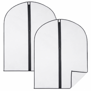 Lot de 2 housses pour vêtements - 60 x 80 cm - Transparent