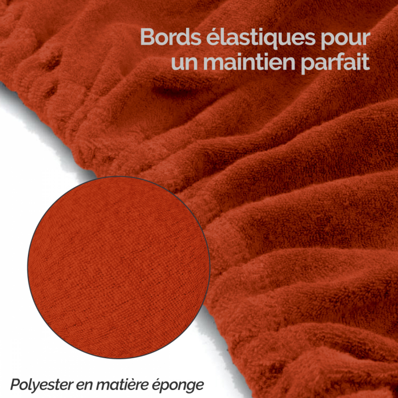 Kit complet de housses pour table de massage - Éponge - Terracotta