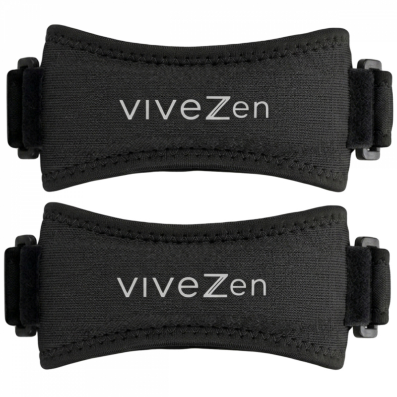 Lot de 2 sangles de soutien pour genoux - Noir