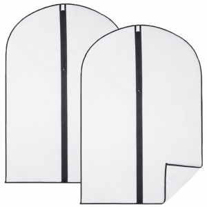 Lot de 2 housses pour vêtements - 60 x 100 cm - Transparent