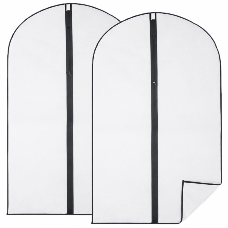 Lot de 2 housses pour vêtements - 60 x 120 cm - Transparent