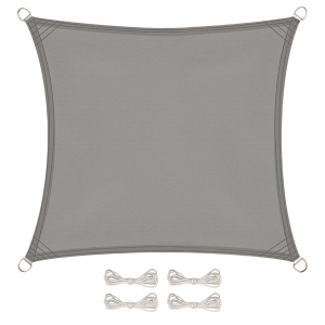 Voile d'ombrage carré - 2 x 2 m - Gris
