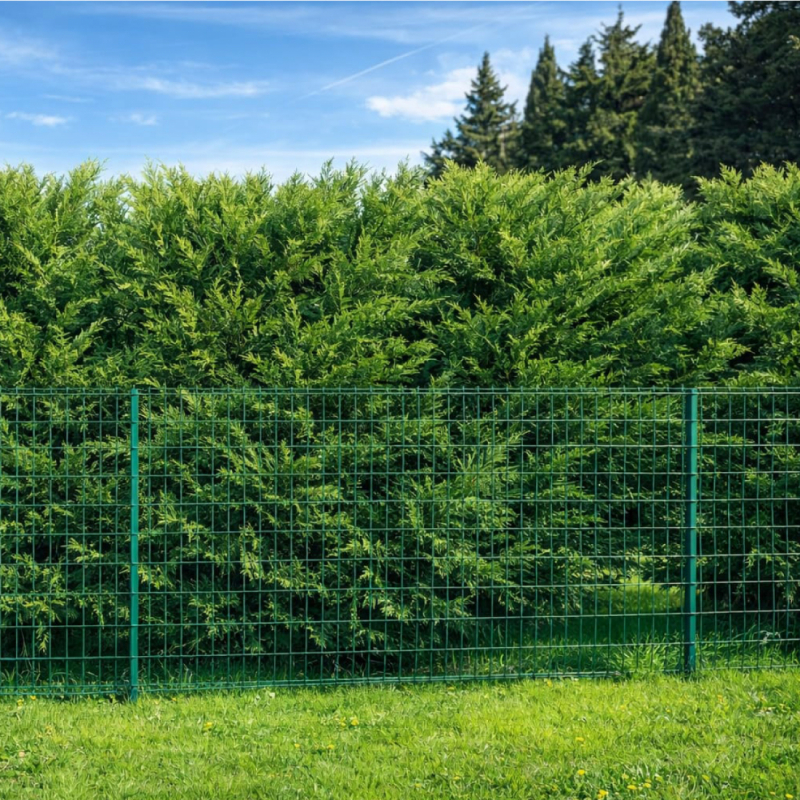 Piquet de fixation en T pour grillage - 2,25 m - Vert