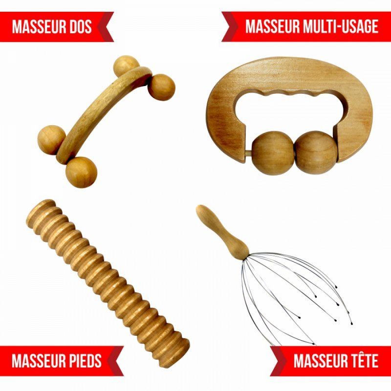 Kit de massage - 4 pièces