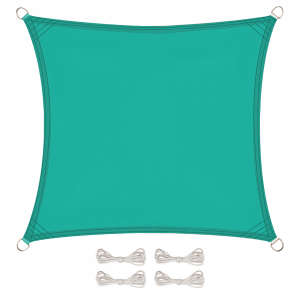 Voile d'ombrage carré - 2 x 2 m - Turquoise