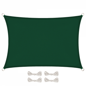 Voile d'ombrage rectangulaire - 2 x 3 m - Vert foncé