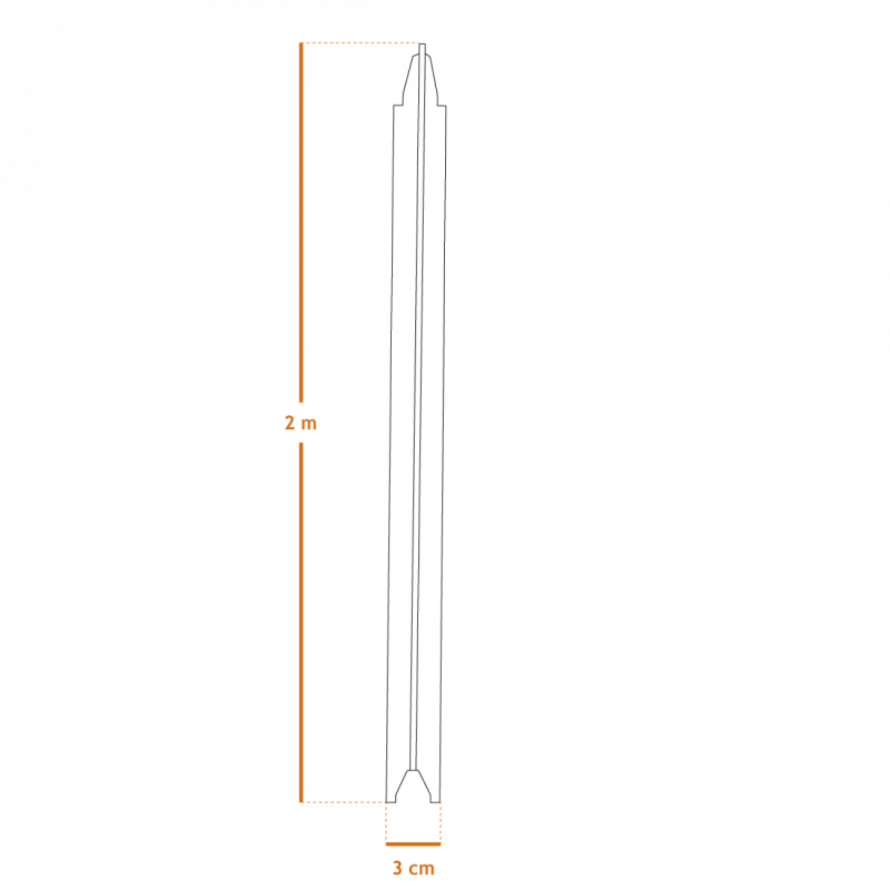 Lot de 4 piquets de fixation en T pour grillage - 2 m - Vert