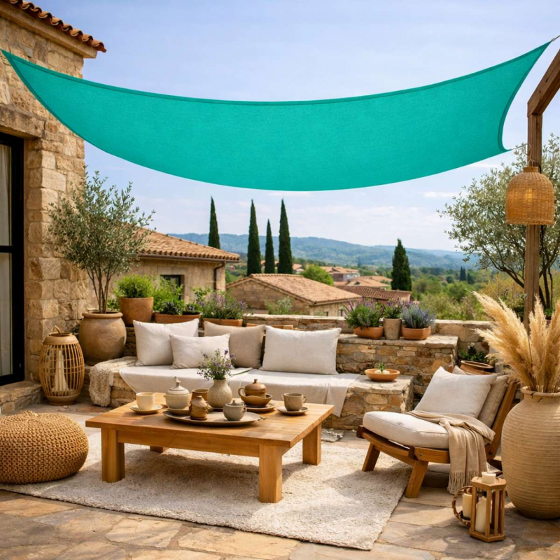 Voile d'ombrage rectangulaire - 2 x 3 m - Turquoise