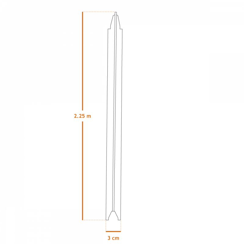 Lot de 4 piquets de fixation en T pour grillage - 2,25 m - Vert